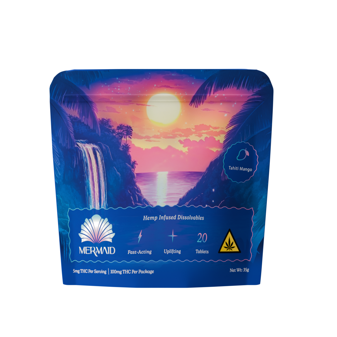 Mermaid | Tahiti Mango | 5mg Dissolvable THC Tablets | (20ct)